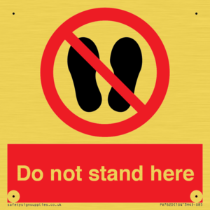 Do not stand here